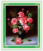 DLH-YA1107 Tranh thêu Bình hoa hồng   57x66 cm - anh 1