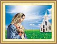 DLH-YA790 Tranh thêu chữ thập ĐỨC MẸ MARIA ,65×51cm